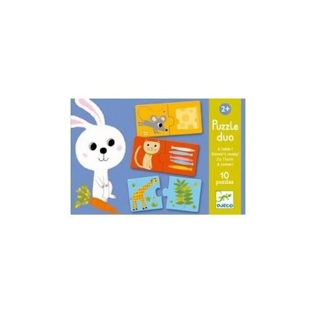 Puzzle Duo 10 x 2 pièces : A table ! - Djeco