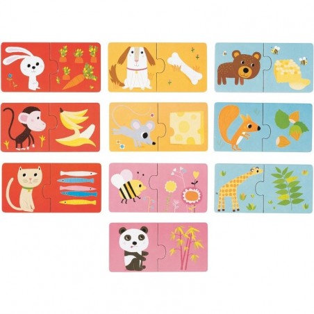 Puzzle Duo 10 x 2 pièces : A table ! - Djeco