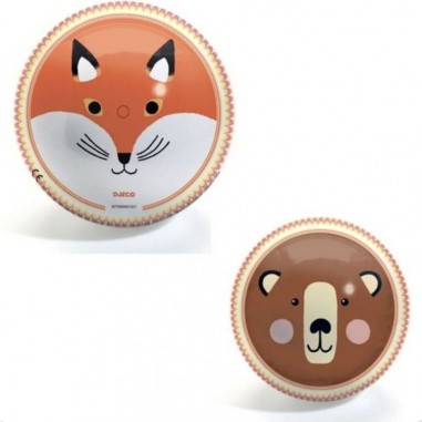 Ballon pour enfant - Ours et Renard - 22 cm - Djeco