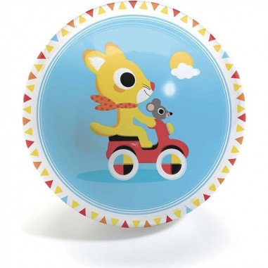 Petit ballon PVC pour enfant - Cute Race - 12 cm - Djeco