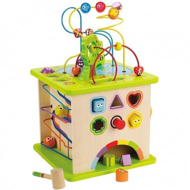 Jouet Bebe 1 an, Jeux Montessori Bebe Cube d'Activité Jouets d'Éveil Jeu  Sensoriel Motricité Cadeau Noel et Anniversaire Educatif