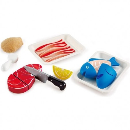 Viandes et poissons - Aliments en bois à découper - Hape Toys