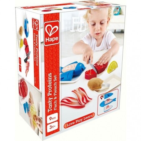 Viandes et poissons - Aliments en bois à découper - Hape Toys