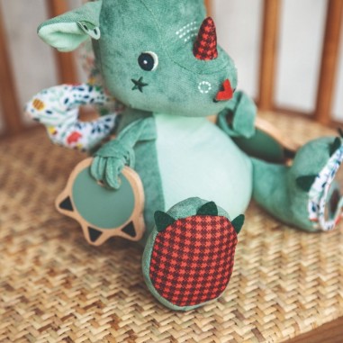 Peluche Joe le Dragon multi-activités - Lilliputiens