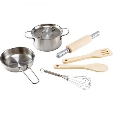 42 PCS Cuisine Set Faire semblant avec Chapeau de Chef Tablier Cuisine  Jouet Casserole Cuillère Légumes