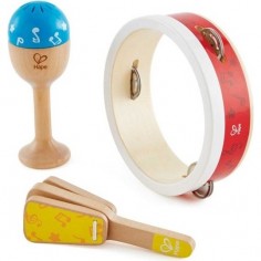 Ensemble de percussions pour bébé - Tambour Maracas - Hape Toys