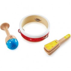 Ensemble de percussions pour bébé - Tambour Maracas - Hape Toys 2