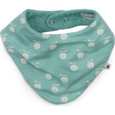 Bavoir Bébé - Bandana vert - Pomme des Bois - Moulin Roty 2