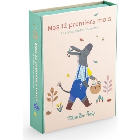 30 Cartes bébé - Mes 12 premiers mois - Pomme des bois - Moulin Roty