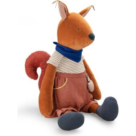 Peluche géante - Ecureuil d'activités Pomme des bois - Moulin Roty