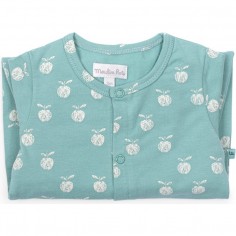 Pyjama bébé 1 mois - vert sauge en jersey - Pomme des bois - Moulin Roty 2