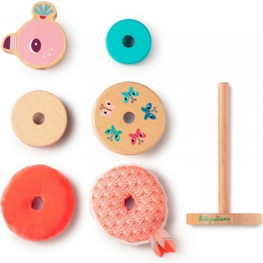 Pyramide à empiler pour bébé - Anaïs le Flamant rose - Lilliputiens