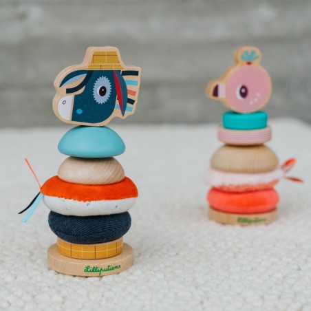 Pyramide à empiler pour bébé - Anaïs le Flamant rose - Lilliputiens