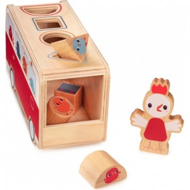 Bus Paulette - Jouet d'éveil formes et couleurs - Lilliputiens