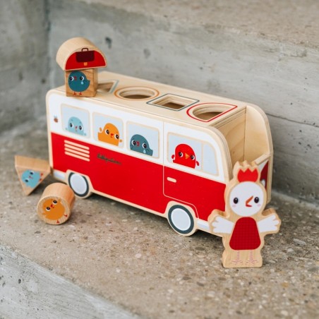 Bus Paulette - Jouet d'éveil formes et couleurs - Lilliputiens