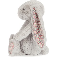 Peluche lapin gris - Tissu Liberty - Blossom - 31cm - Jellycat 2