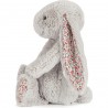 Peluche lapin gris - Tissu Liberty - Blossom - 31cm - Jellycat