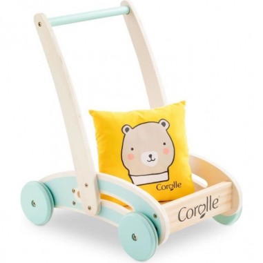 Chariot de marche en bois avec coussin - Corolle