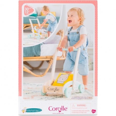 Chariot de marche en bois avec coussin - Corolle