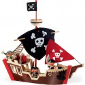 Figurine Ze Pirat Boat - bateau pirate en bois - Djeco