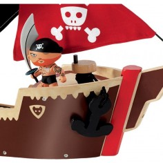 Figurine Ze Pirat Boat - bateau pirate en bois - Djeco 2