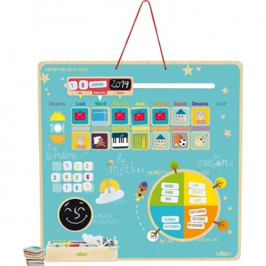 Semainier magnétique Aujourd'hui sur la terre - Vilac