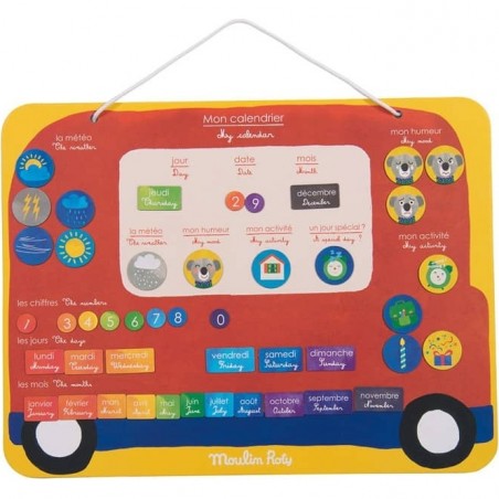Semainier magnétique pour enfant - Les Popipop - Moulin Roty