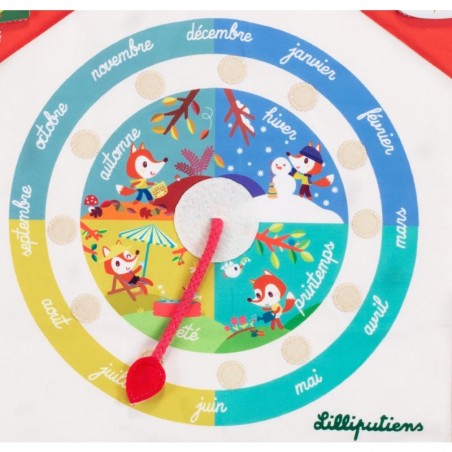 Calendrier semainier pour enfant Au Fil Du Temps Corail - Lilliputiens