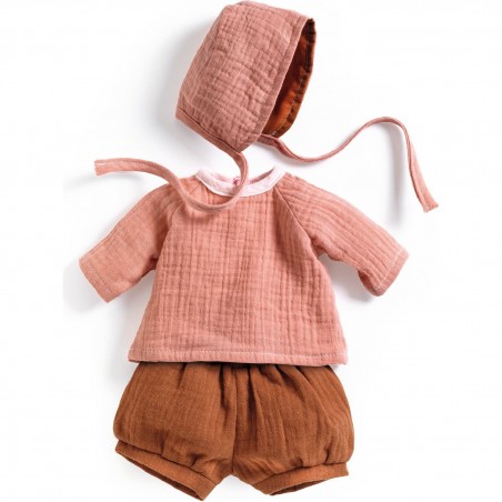 Vêtements Pêche - Short, Pull, Bonnet pour poupée Pomea - Djeco