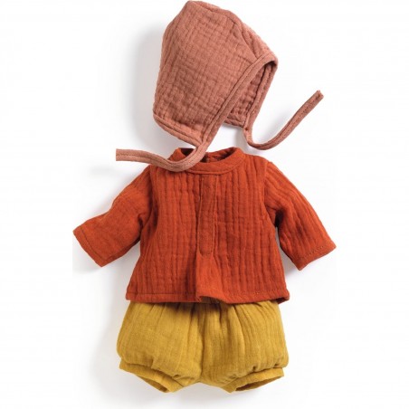 Vêtements de poupée - Short, Chemise, Chapeau - Mandarine - Djeco