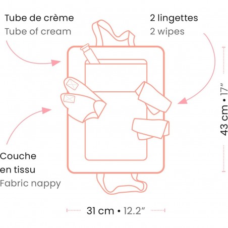 Sac à langer pour poupée Pink Peak - Pomea - Djeco