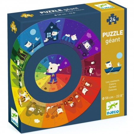 Puzzle géant Les couleurs - 24 pieces - Djeco