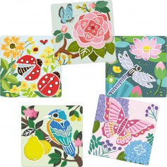 Pochoirs Papillon, Coccinelle, Oiseaux - Ailes du jardin - Djeco 2
