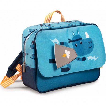 Cartable primaire bleu - Super Marius - Lilliputiens