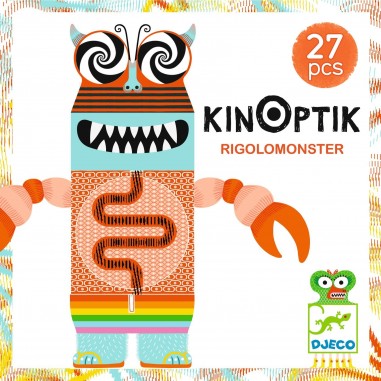 Kinoptik RigoloMonster - Créer des monstres - 27 pièces magnétiques - Djeco