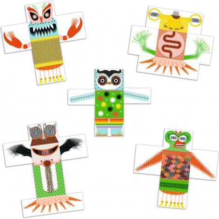 Kinoptik RigoloMonster - Créer des monstres - 27 pièces magnétiques - Djeco