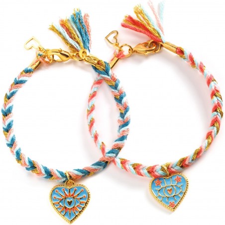Bracelets Amitié Cœur à réaliser - Djeco