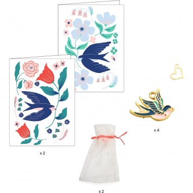 Bracelets d'amitié à créer - Rubans oiseaux - Djeco