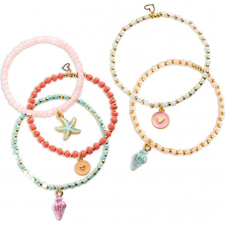 Bracelets perle à fabriquer - Thème de la mer - Djeco