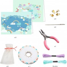 Bracelets d'amitié Arc En Ciel - Rainbow Kumihimo - Djeco 2