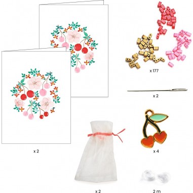 Bracelets et carte d'amitié à fabriquer - Tila et cerises - Djeco