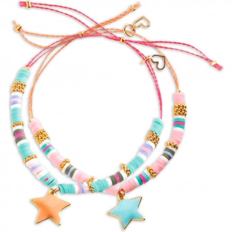 Bracelet d'amitié et carte à créer - Etoiles Heishi - Djeco