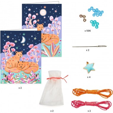 Bracelet d'amitié et carte à créer - Etoiles Heishi - Djeco