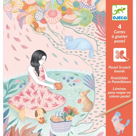 Cartes à gratter pastel - Le Pique Nique - Djeco