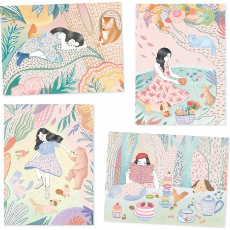 Cartes à gratter pastel - Le Pique Nique - Djeco