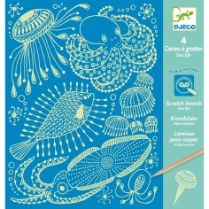 Cartes à gratter phosphorescentes - Vie sous la Mer - Djeco