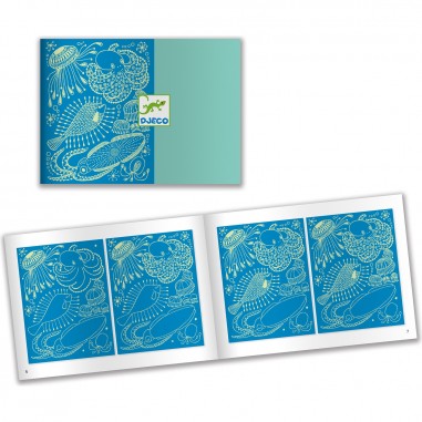 Cartes à gratter phosphorescentes - Vie sous la Mer - Djeco