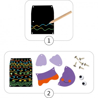 Cartes à gratter - gratte les animaux rigolos - Djeco