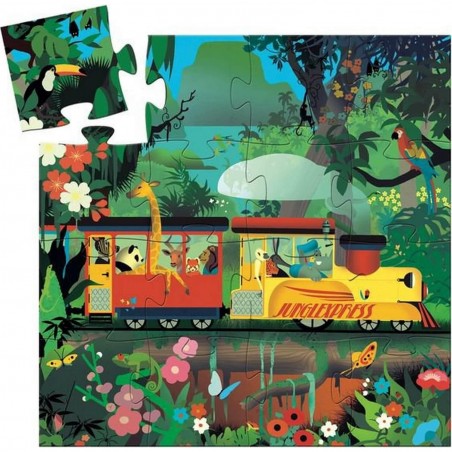 Puzzle 16 pièces : La locomotive - Djeco