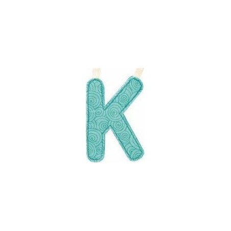 Lettre en tissu - K